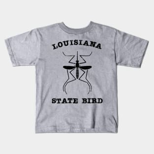 Louisiana Mosquito State Bird Kids T-Shirt